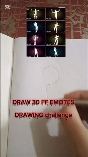 30 emote drawing challenge in 1 month ff #garenafreefire