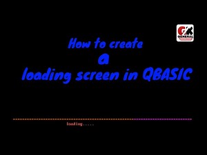 How to create a loading screen in qbasic