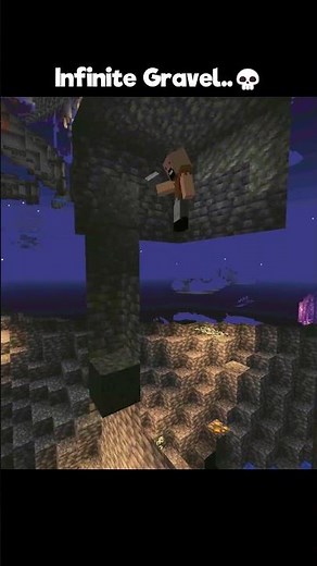 Minecraft Infinite Gravel Moment 💀