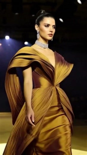 Asymmetrical Shantung Runway Magic #fashiontrends