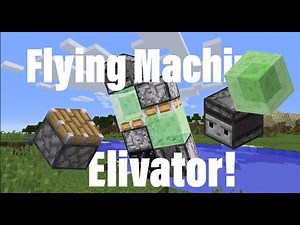 How to Make a Flying Machine Elevator! - Minecraft