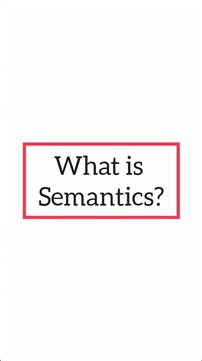 What is Semantics? | Meaning of Words in English | Linguistics #Shorts