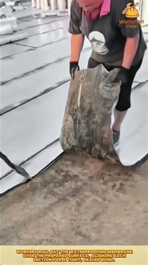 Waterproofing Membrane Skilled Worker for Roof Surface Protection #workprocess