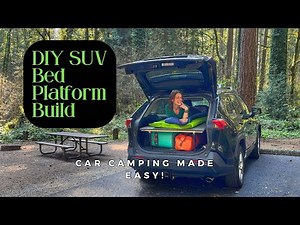 How I built a bed platform in my SUV! Easy DIY SUV Bed Platform (RAV4 & others) 4K