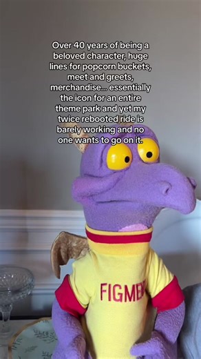 Figment deserves a little respect. Cmon #EPCOT. @Disney Parks #figment #disneyadult #annualpassholder #disney #imagination #puppet #funny #distok #popcornbucket #animatronic #themepark #disneyworld #disneyland #disneyplusvoices