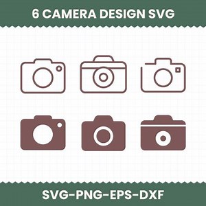 Camera SVG Design Bundle, Camera SVG, Camera PNG, Photography Clipart (digital Download) - Etsy