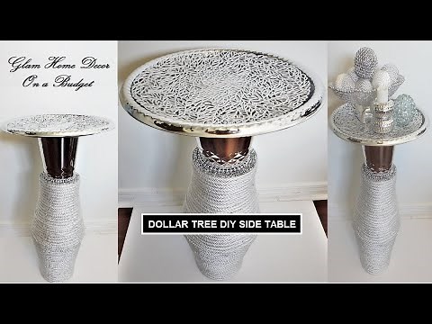 DIY Side Table | Glam Home Decor on a Budget | Dollar Tree DIY
