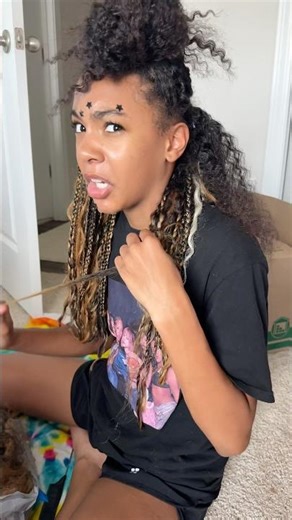 🤭 Bye Bye Blonde Hair! #braidstyles #twinmoments