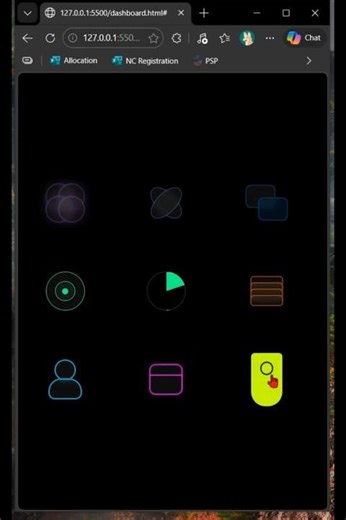 9 Futuristic Glass UI Icons in Pure HTML & CSS