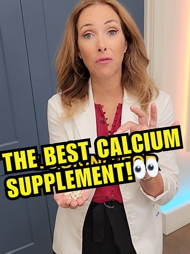 The BEST Calcium Supplements Have This! 👀 Dr. Janine explains why whole food calcium is the best option and the importance of taking it at the right time for optimal absorption. #calcium #supplements #wholefood