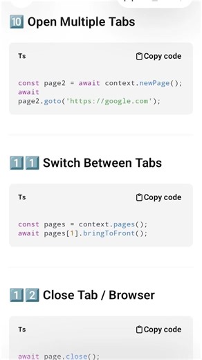 Browser interaction Commands using Playwright and Typescript #shorts