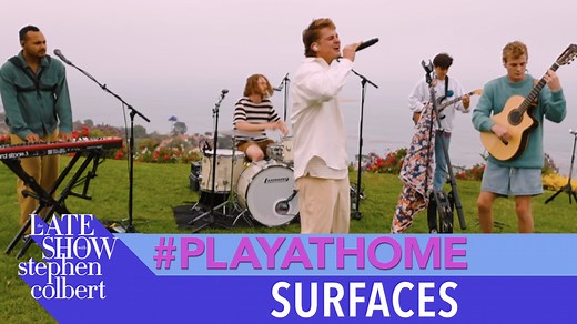 Multi-platinum selling duo Surfaces perform their hit song “Wave of You,” off their new album “Pacifico” available now: https://surfaces.lnk.to/pacifico. Tickets for their upcoming U.S. tour are on sale now at www.surfacesmusic.com/tour. | The Late Show with Stephen Colbert