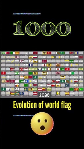 Evolution of world flags, 2025 vs 1000 #flags #history