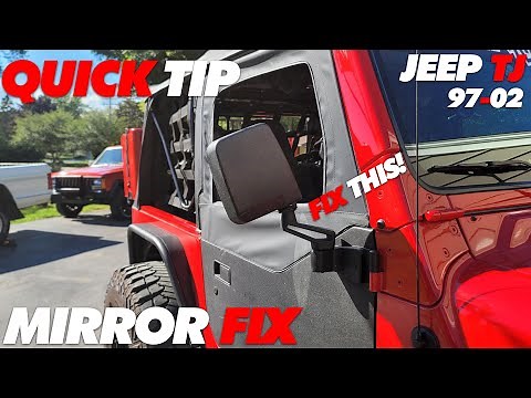 Jeep TJ Loose Mirror Fix Tightening | Quick Tip