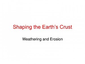 Shaping the Earth’s Crust - SlideServe
