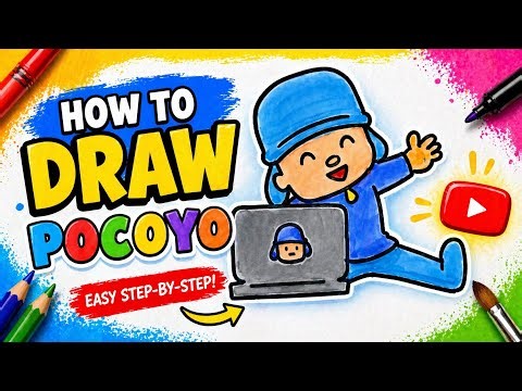 How to Draw POCOYO Step by Step | Easy Drawing for Kids