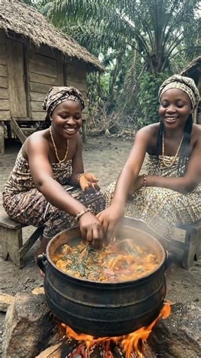 Authentic Ijaw Tribe Cooking 🔥 Traditional Niger Delta Recipe Revealed! #tribalcooking #shorts