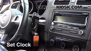 How to Set the Clock / Change Time on a 2012 Volkswagen Eos Komfort 2.0L 4 Cyl. Turbo Convertible (2 Door)