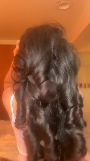 Do you think it looks okay on long hair ?#sockcurls#hairinspo#hairtok#fyp#princess