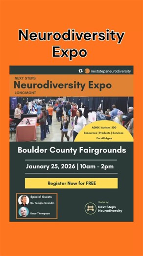 Attend a free (with registration) Neurodiversity Expo on Sunday, Jan 25 from 10 AM - 2 PM in Longmont organized by @nextstepsneurodiversity! Visit BTL's booth to learn how @neuroptimal brain training can support your nervous system health and overall well-being. #neurodiversity #NeurOptimal #MentalWellBeing #TrainForThePresent #Longmont | Brain Training Lounge