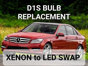 W204 Mercedes C-Class D1S LED Conversion, headlight bulb replacement guide.