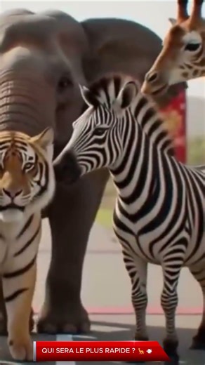QUI SERA LE PLUS RAPIDE ? 🦒💨 (Course des Animaux de la Savane) #Shorts
