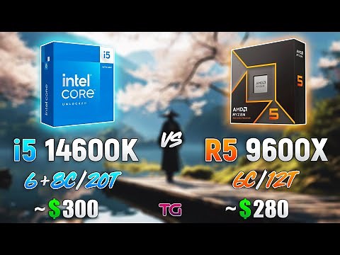 Ryzen 5 9600X vs Core i5 14600K - Test in 10 Games