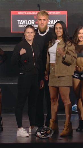 Katie Taylor and Amanda Serrano STARE DOWN at the kick-off press conference for #TaylorSerrano 3. Friday, July 11 Madison Square Garden LIVE on Netflix | Netflix