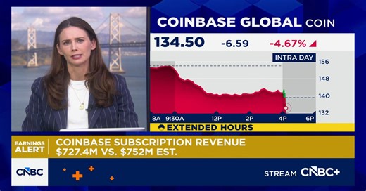 Coinbase posts revenue miss in earnings report