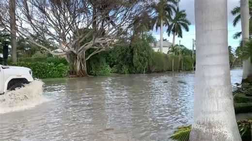 Watch: Scenes of flooded Naples streets after Milton