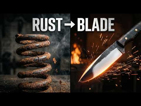 How to Make a Razor Sharp Blade from a Rusty Spring