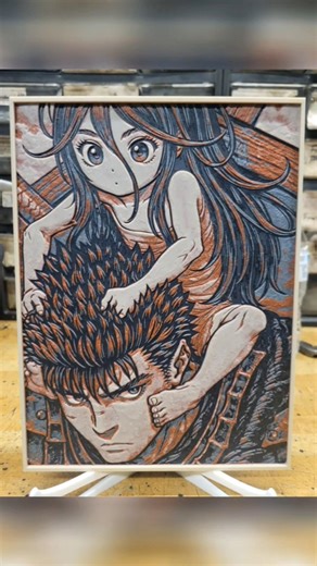 Guts and Moonlight Child Hueforge ✨️ #3dprinting #berserk #kentaromiura #anime #manga