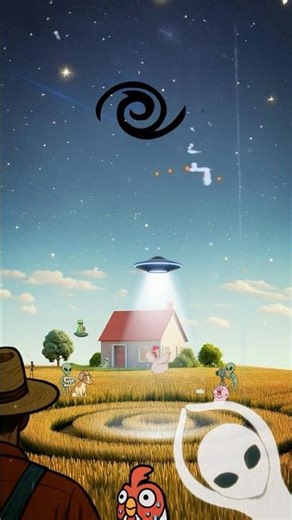 interstellar Crop Circle UFO - #animation #retro #shortvideo #cartoon