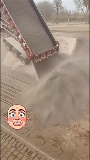 Xe ben đang đổ đá bất ngờ trư:ợt rơ-moóc xu:ống mép vực 😱