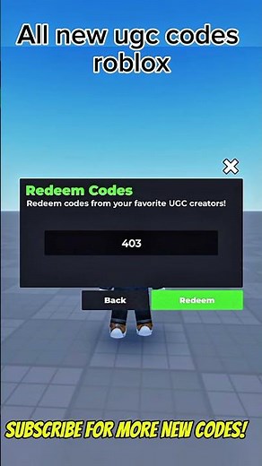 All New ugc codes Roblox 2026 #roblox #freeugc #shorts