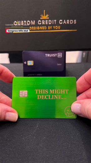 Custom Credit Cards on Instagram: "This might decline… 😂 #customcreditcards #metalcards #laserengraving #elite #upgrade"