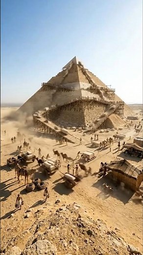 Ancient Workers Buildingthe Great Pyramid