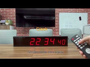 How to use large 8 digits multifunction crossfit timer gym wall timer