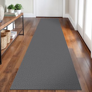 Glattice Carpet Runner 2x8 Ft Washable Runners for Hallways Cotton Rubber Backed Kitchen Runner Braided Indoor Floor Carpet Runners for Entryway/Hallway/Kitchen/Bedroom, Dark Grey/Grey