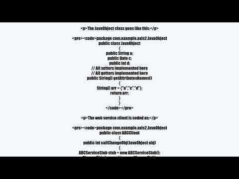 custom java object as parameter to a web service method?