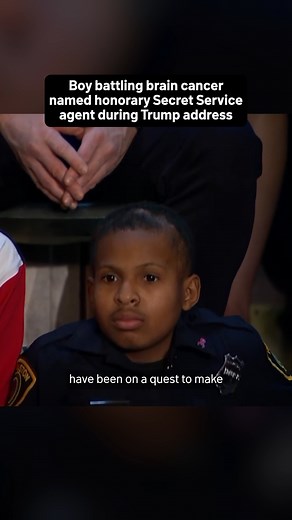 67K views · 1.2K reactions | During his address to Congress, President Trump recognized DJ Daniels, a 13-year-old boy battling brain cancer, by naming him an honorary member of the U.S. Secret Service. #donaldtrump #secretservice #djdaniels #congress #trumpspeech | NBC Chicago | Facebook