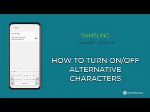 How to Turn On/Off Alternative characters - Samsung [Android 11 - One UI 3]