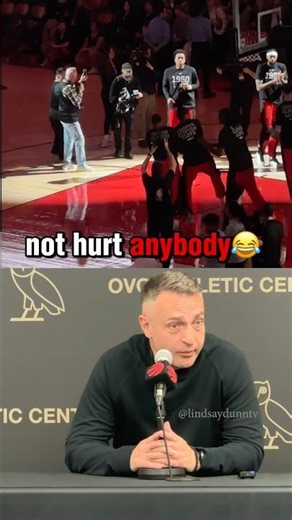 “Looks a little wild”. The Raptors pregame routine that has Coach Darko worried 😂 #raptors ors