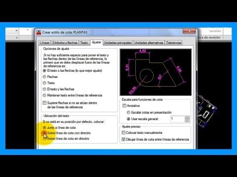 Autocad - Configurar cotas en Autocad. Crear estilo de cota personalizado. Tutorial en español HD