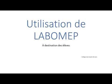 labomep mode d'emploi élève