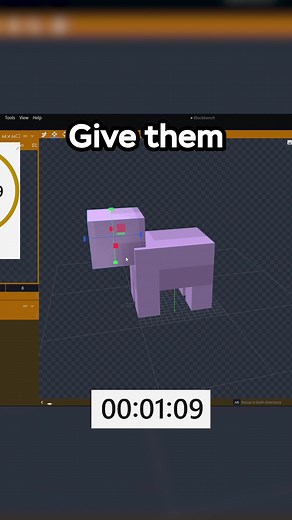 Making minecraft's pig from memory in 2 minutes! #minecraft #blockbench #tuxbowdie #minecraftmeme
