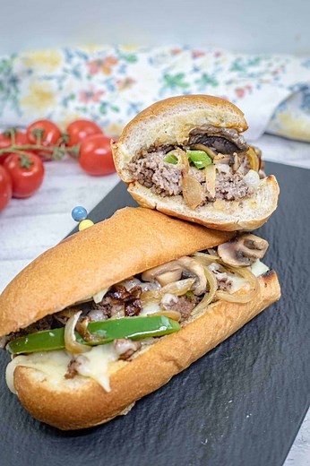 The Ultimate Ground Beef Philly Cheesesteak