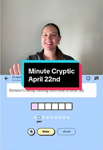 Happy bday mom!! #minutecryptic #crypticcrossword #solve | cryptic