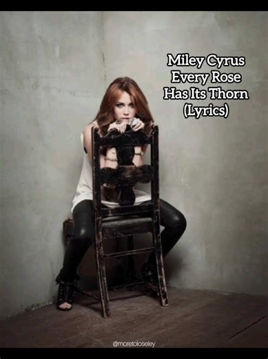every rose has its thorn is one of Miley's best covers 🖤⚡ @Miley Cyrus #mileycyrus #everyrosehasitsthorn #cantbetamed #smilers #fyp