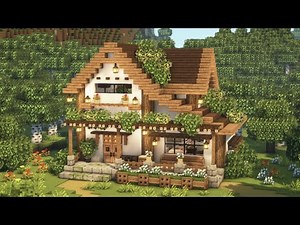 [Minecraft] 🌿🍏 Cottagecore House Tutorial / Mizuno's 16 Craft Resource Pack